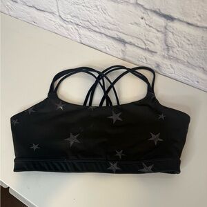 GAP Black Star Print Sports Bra